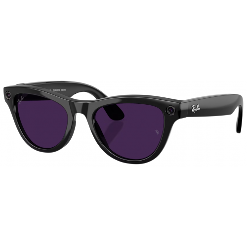 Умные очки Ray-Ban Meta* Skyler Gen 2 Shiny Black, Фотохромные линзы Clear to Amethyst Transitions (RW4014)